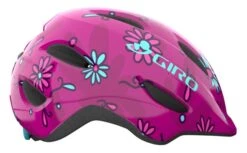 Giro Scamp Kinder Fahrradhelm - Pink Street Sugar Daisies -Fahrradausrüstungs Geschäft 200165047 Giro Scamp pink street sugar daisies left