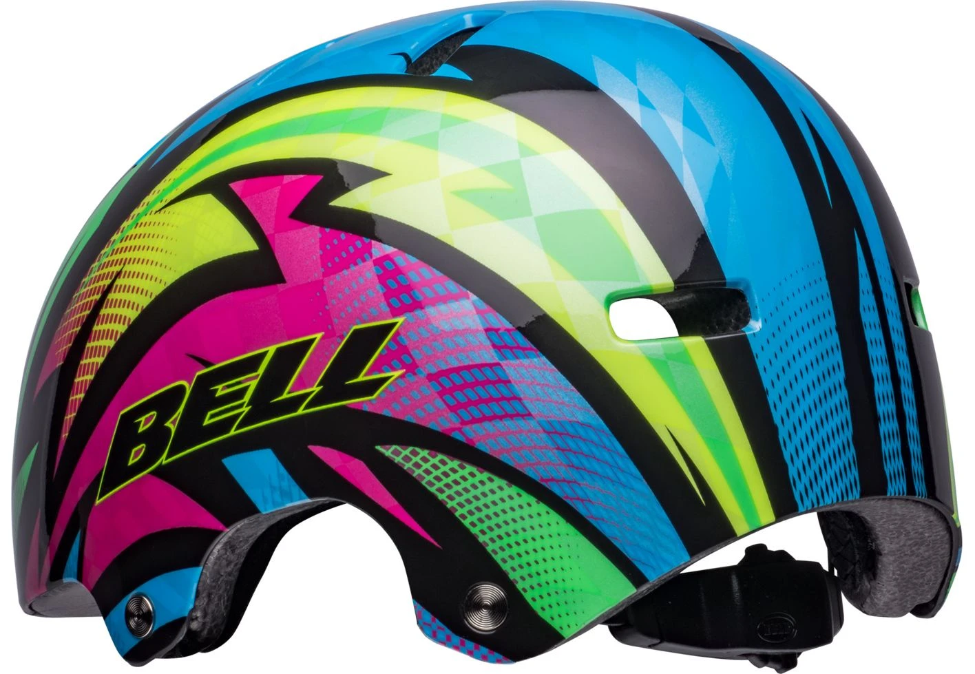 Bell SPAN Skaterhelm & Fahrradhelm-gloss Blue/magenta Psycho 3 Bell SPAN Skaterhelm & Fahrradhelm-gloss Blue/magenta Psycho – Bild 3