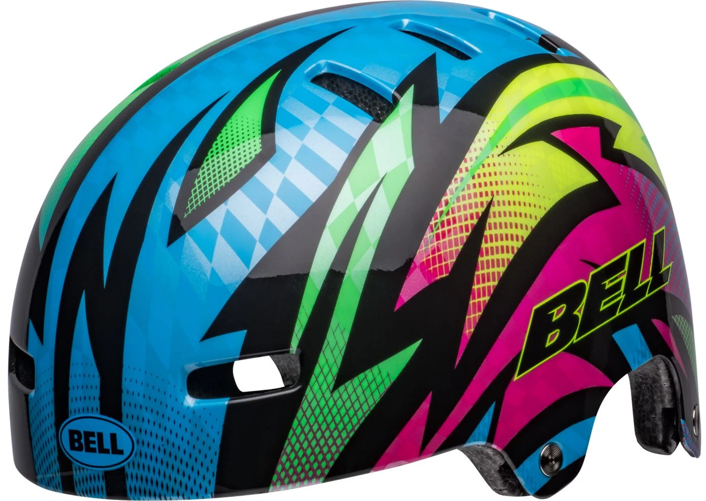 Bell SPAN Skaterhelm & Fahrradhelm-gloss Blue/magenta Psycho 1 Bell SPAN Skaterhelm & Fahrradhelm-gloss Blue/magenta Psycho