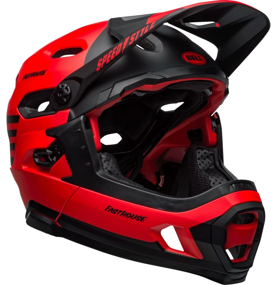 Bell Super DH Spherical MIPS Downhill-Helm - Mat/gloss Red Black Fasthouse 4 Bell Super DH Spherical MIPS Downhill-Helm - Mat/gloss Red Black Fasthouse – Bild 4