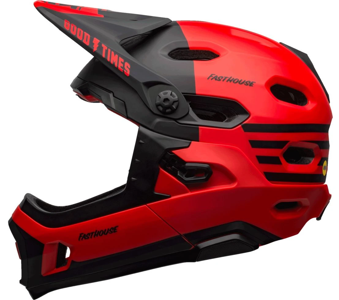 Bell Super DH Spherical MIPS Downhill-Helm - Mat/gloss Red Black Fasthouse 1 Bell Super DH Spherical MIPS Downhill-Helm - Mat/gloss Red Black Fasthouse