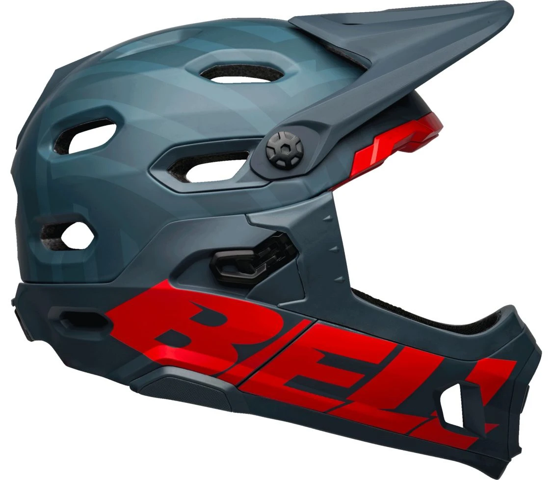 Bell Super DH Spherical MIPS Downhill-Helm - Prism Mat Blue/crims 4 Bell Super DH Spherical MIPS Downhill-Helm - Prism Mat Blue/crims – Bild 4