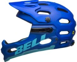 Bell Super 3R MIPS All-Mountain/Downhill-Helm - Mat Blue/bright Blue