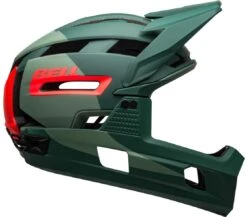 Bell Super Air R Spherical MIPS Downhill/BMX Race Helm- Mat/gloss Green/infrared -Fahrradausrüstungs Geschäft 210218010 Bell Super Air R Spherical matte gloss green infrared right