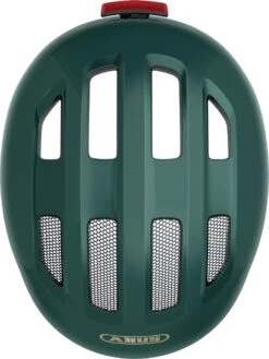 ABUS Smiley 3.0 ACE LED Kinder-Fahrradhelm - Royal Green -Fahrradausrüstungs Geschäft 677113 SMILEY 3 0 ACE LED ROYAL GREEN TOP CMYK 3