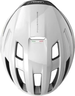 ABUS Powerdom Mips Rennradhelm - White Shiny -Fahrradausrüstungs Geschäft 91959 POWERDOME MIPS SHINY WHITE TOP CMYK