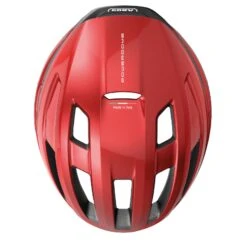 ABUS Powerdom Mips Rennradhelm - Blaze Red Shiny -Fahrradausrüstungs Geschäft 91965 POWERDOME MIPS BLAZE RED TOP CMYK