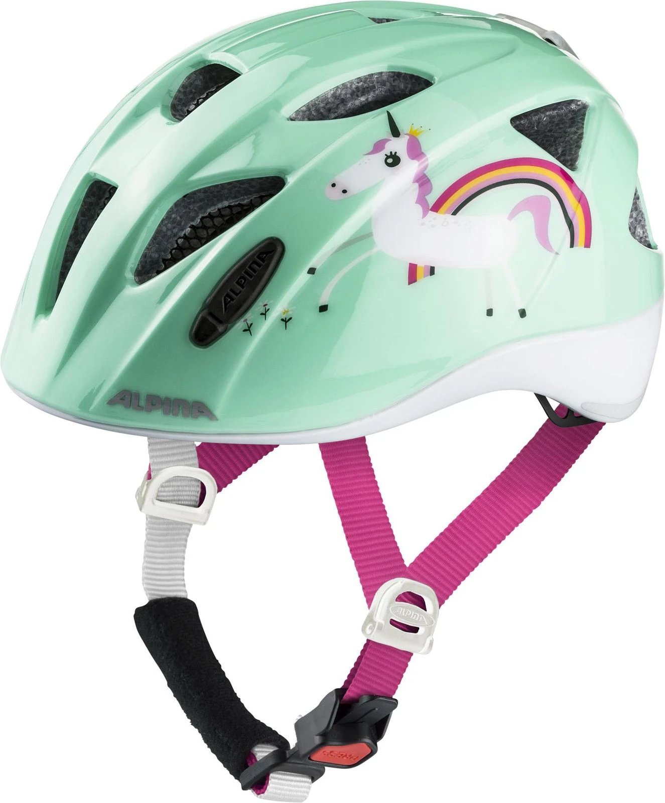 Alpina Ximo Flash Kinder Fahrradhelm - Mint Unicorn 1 Alpina Ximo Flash Kinder Fahrradhelm - Mint Unicorn