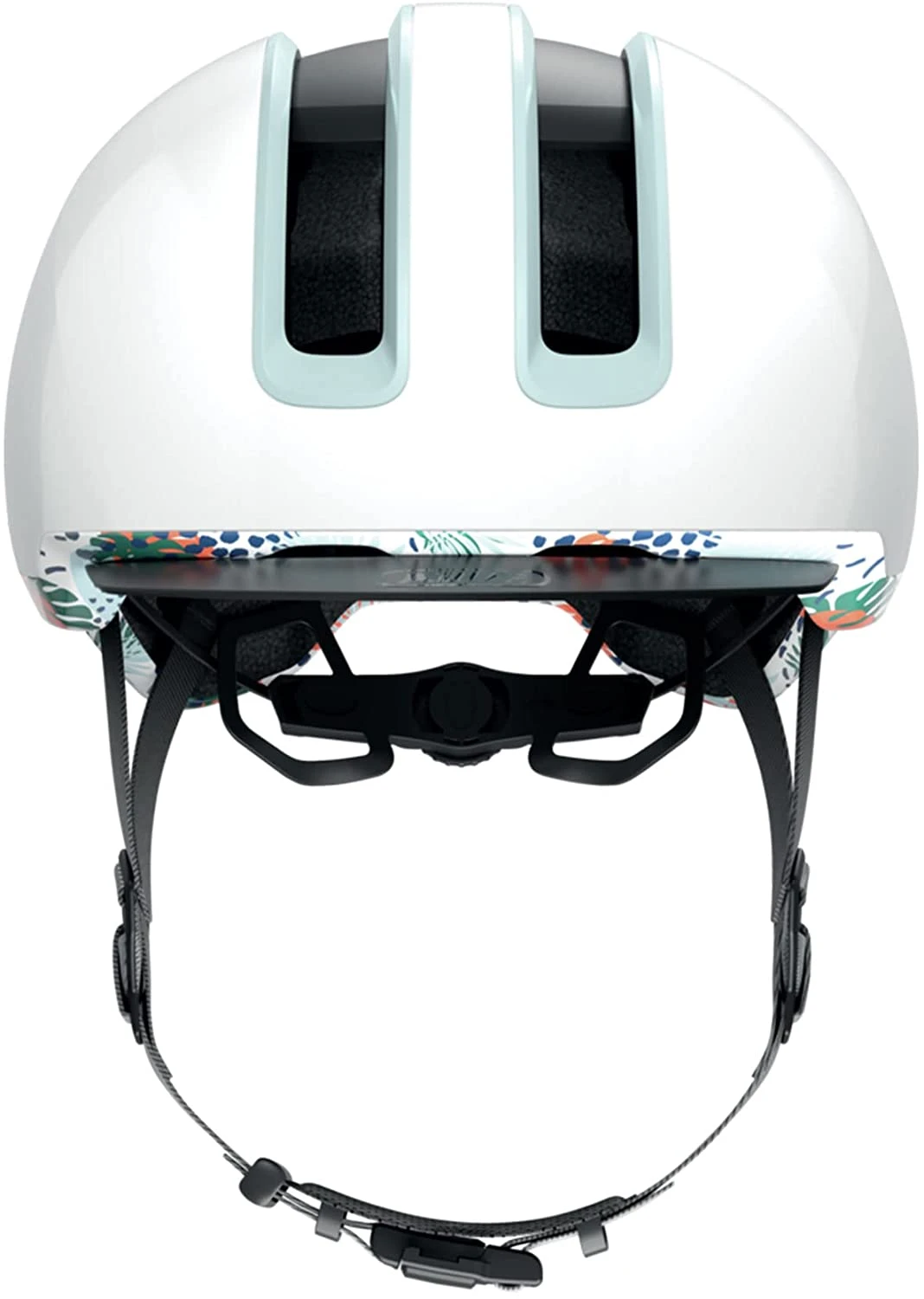 ABUS HUD-Y City- Fahrradhelm - Flower White Shiny 2 ABUS HUD-Y City- Fahrradhelm - Flower White Shiny – Bild 2