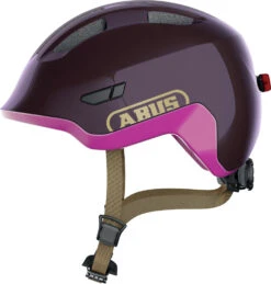 ABUS Smiley 3.0 ACE LED Kinder-Fahrradhelm - Royal Purple Shiny