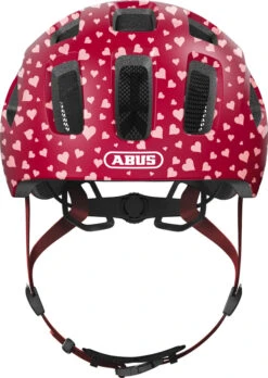 ABUS Youn-I 2.0 Junior-Fahrradhelm - Cherry Heart -Fahrradausrüstungs Geschäft Abus Youn I 2 0 Kinderfahrradhelm cherry heart 3