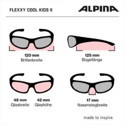 Alpina Flexxy Cool Kids II - Pink Rose Gloss -Fahrradausrüstungs Geschäft Alpina Flexxy Cool Kid 2 Kindersonnenbrille z abmessungen 2