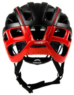 CASCO Cuda2 Strada Rennradhelm - Schwarz-rot-Struktur -Fahrradausrüstungs Geschäft CASCO CUDA2 STRADA SPORT black structure red Shiny back rgb 800px 96dpi 04 1634