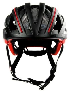 CASCO Cuda2 Strada Rennradhelm - Schwarz-rot-Struktur -Fahrradausrüstungs Geschäft CASCO CUDA2 STRADA SPORT black structure red Shiny front rgb 800px 96dpi 04 1634