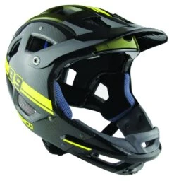 CASCO MTBE Fullface Downhill-Helm - Schwarz-Carbon Neon 6 CASCO MTBE Fullface Downhill-Helm - Schwarz-Carbon Neon -Fahrradausrüstungs Geschäft CASCO MTBE FullFace Black Olive Neon Carbon Shiny persp cmyk 300dpi 04 1457