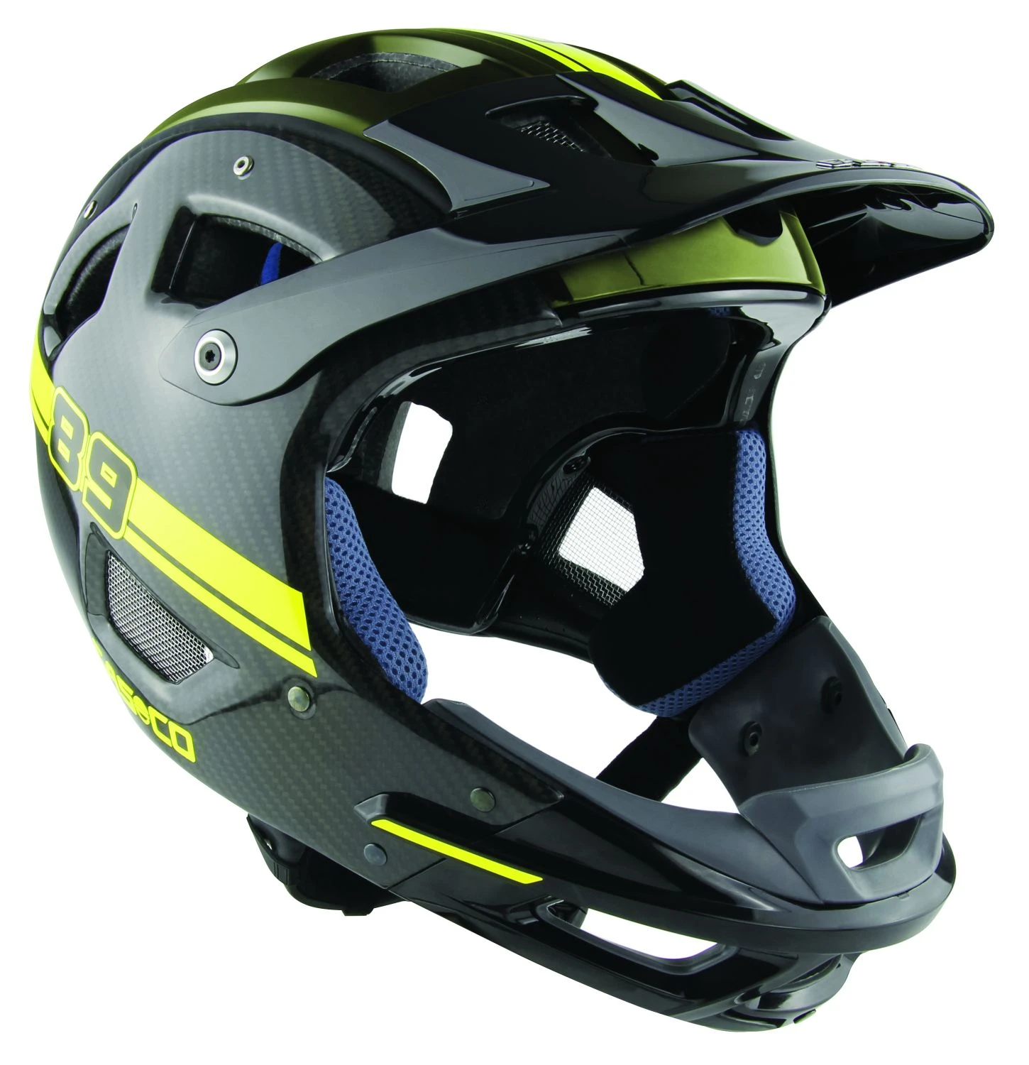 CASCO MTBE Fullface Downhill-Helm - Schwarz-Carbon Neon 3 CASCO MTBE Fullface Downhill-Helm - Schwarz-Carbon Neon – Bild 3