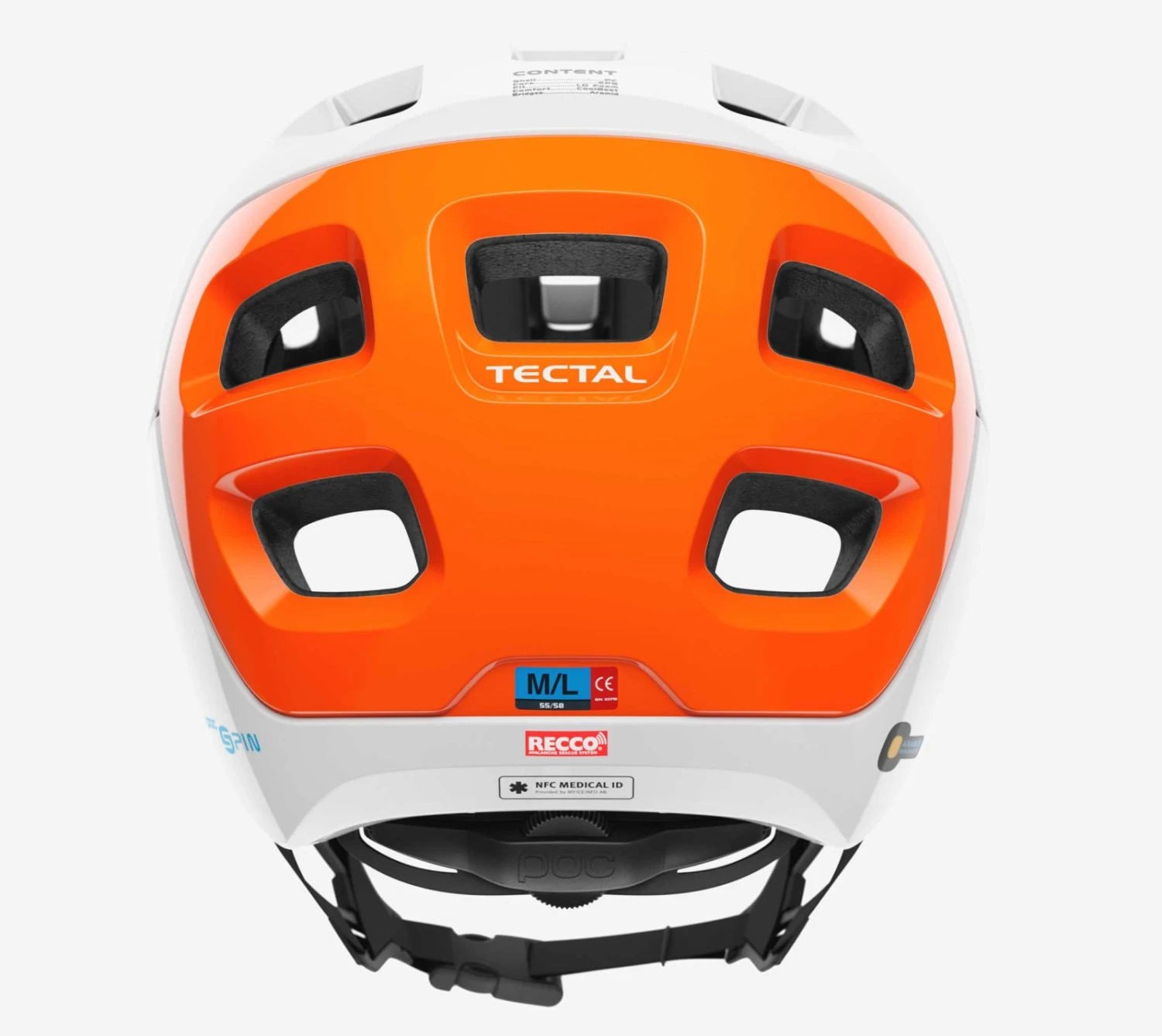 POC Tectal Race Spin NFC Mountainbike-Helm - Hydrogen White/Fluorescent Orange AVIP 3 POC Tectal Race Spin NFC Mountainbike-Helm - Hydrogen White/Fluorescent Orange AVIP – Bild 3