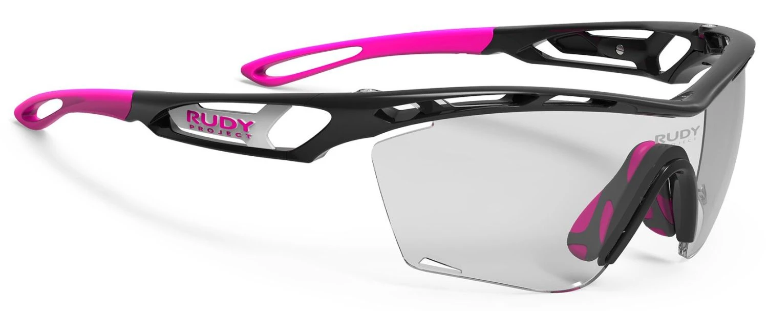 Rudy Project Tralyx Slim Sportbrille - Black Gloss-pink ImpactX 2Black Photochromic 1 Rudy Project Tralyx Slim Sportbrille - Black Gloss-pink ImpactX 2Black Photochromic