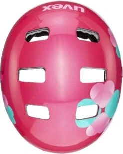 Skaterhelm Uvex Kid 3 - Pink Flower -Fahrradausrüstungs Geschäft uvex fahrradhelm kid 3 kinderhelm pink flower 4