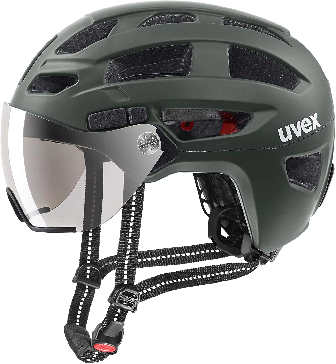 Uvex Finale Visor Visier Fahrradhelm - Forest Mat 1 Uvex Finale Visor Visier Fahrradhelm - Forest Mat