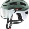 Uvex Finale Visor Vario Visier Fahrradhelm - Moss Green-cloud Matt