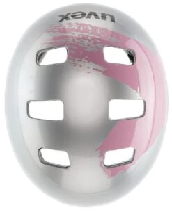 Skaterhelm Uvex Kid 3 - Silver-rose -Fahrradausrüstungs Geschäft uvex kid 3 Kinderfahrradhelm silver rose 3