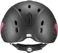 Uvex Onyxx Kinderreithelm - Glamour Black Pink Mat -Fahrradausrüstungs Geschäft uvex onyx glamour kinder reithelm black pink 3