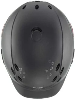 Uvex Onyxx Kinderreithelm - Glamour Black Pink Mat -Fahrradausrüstungs Geschäft uvex onyx glamour kinder reithelm black pink 5